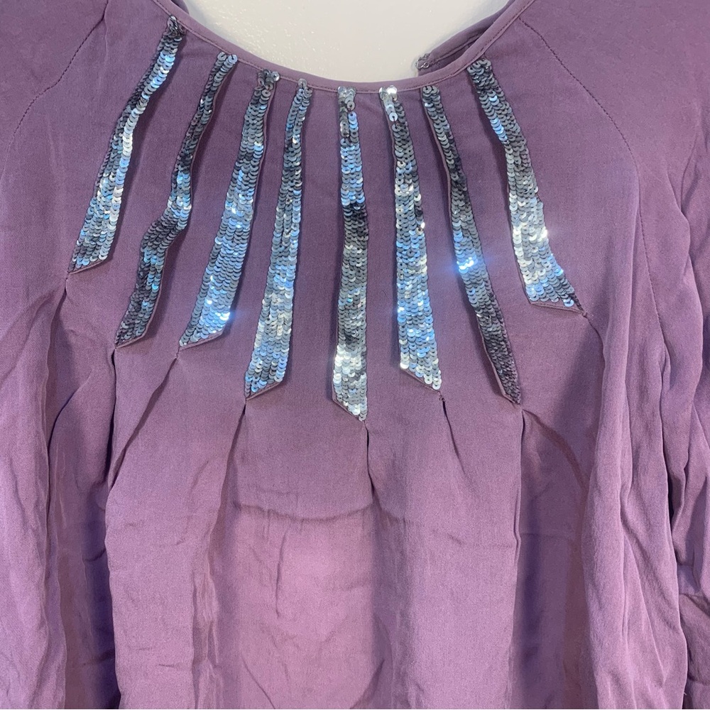 Sachin + Babi for Ankasa 100% Silk Sequin Embellished Blouse - Picture 4 of 15